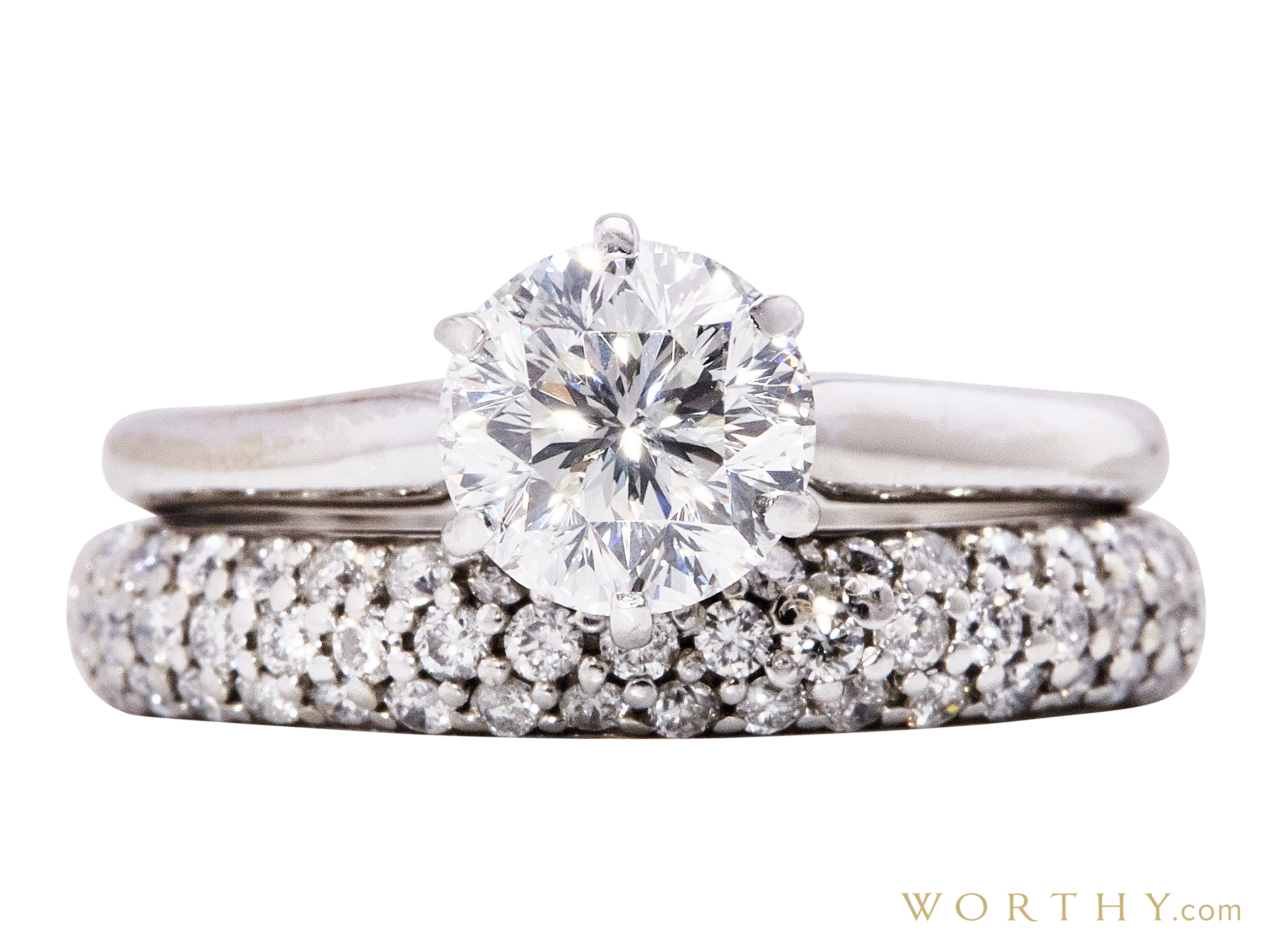 1.09 ct. Round Modified Brilliant Cut Bridal Set Ring | Sold For $1,326 1.09 ct. Round Modified Brilliant Cut Bridal Set Ring | Sold For $1,326