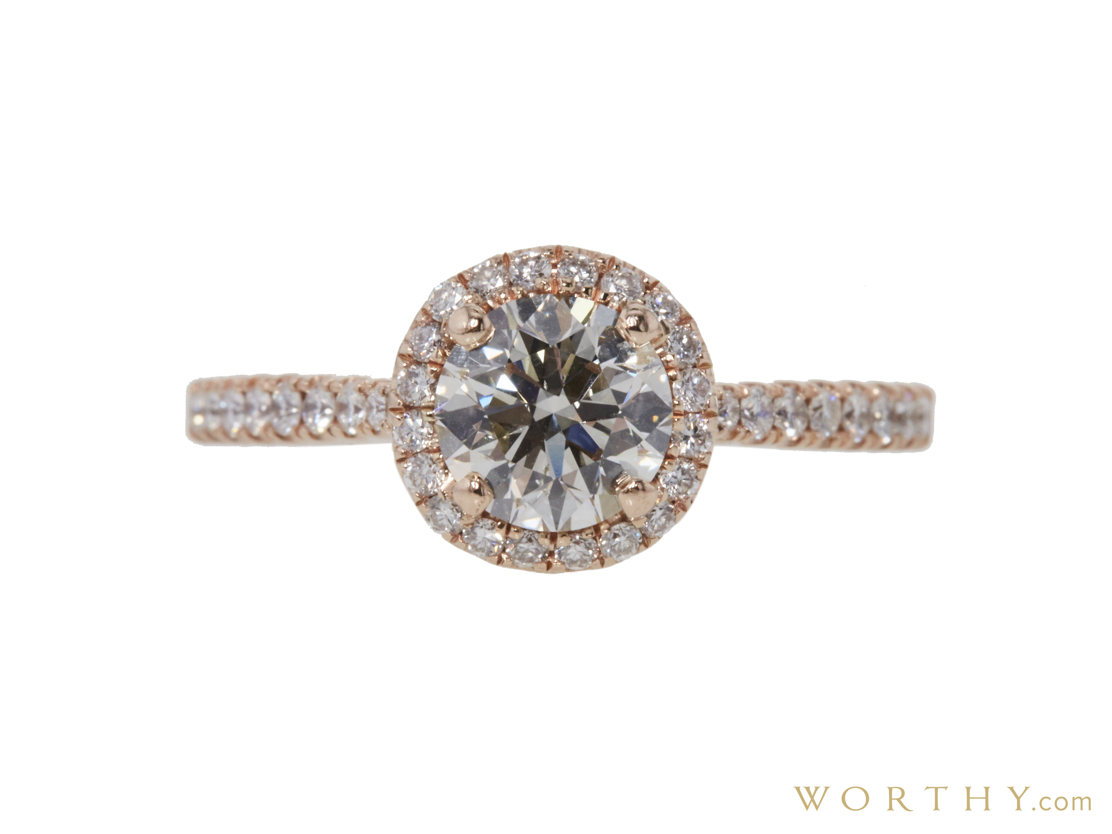 1 ct. Round Cut Halo Ring | Sold For $2,142 | Worthy.com