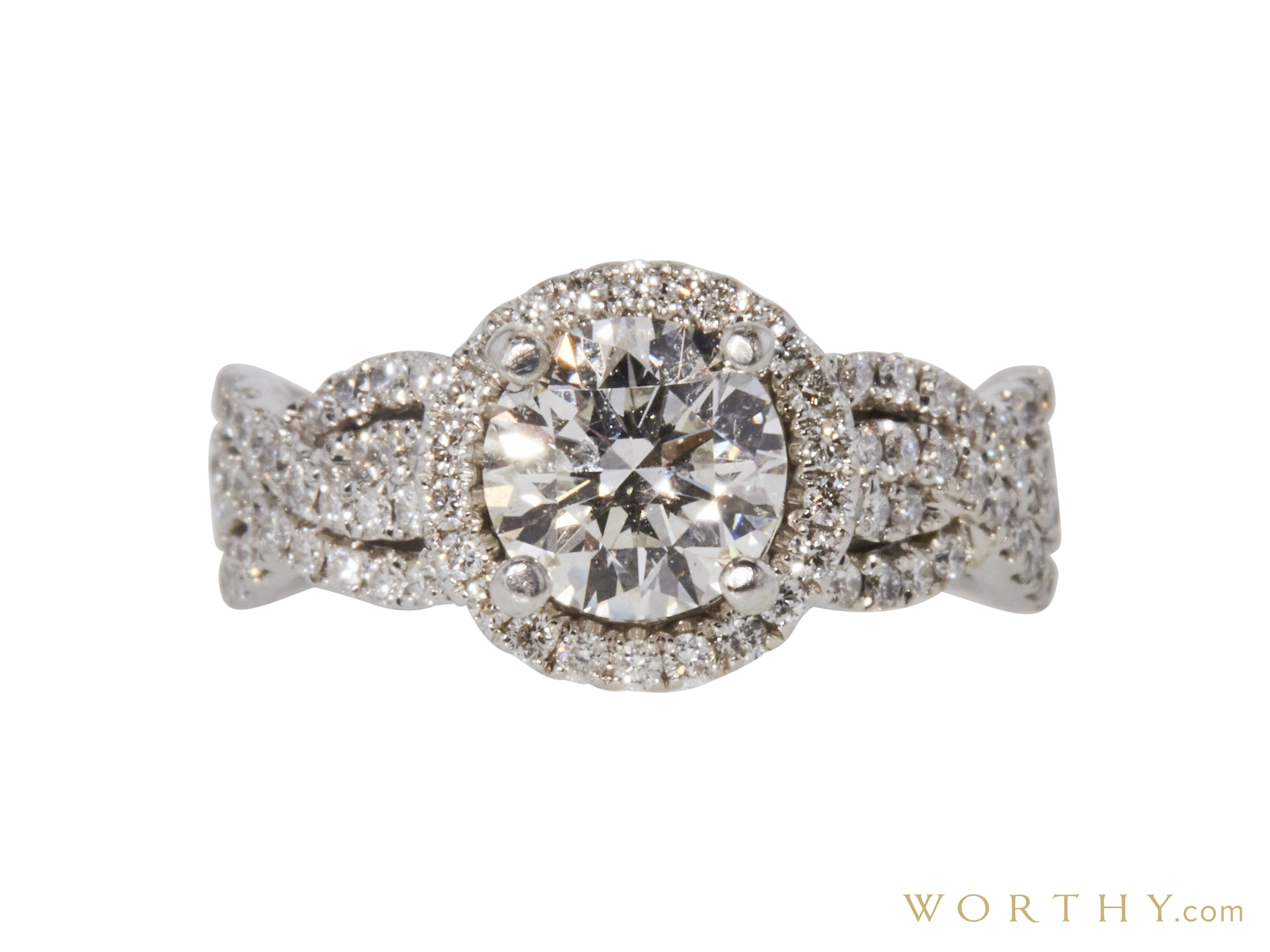 1.30 ct. Round Cut Bridal Set Ring | Sold For $3,393 | Worthy.com