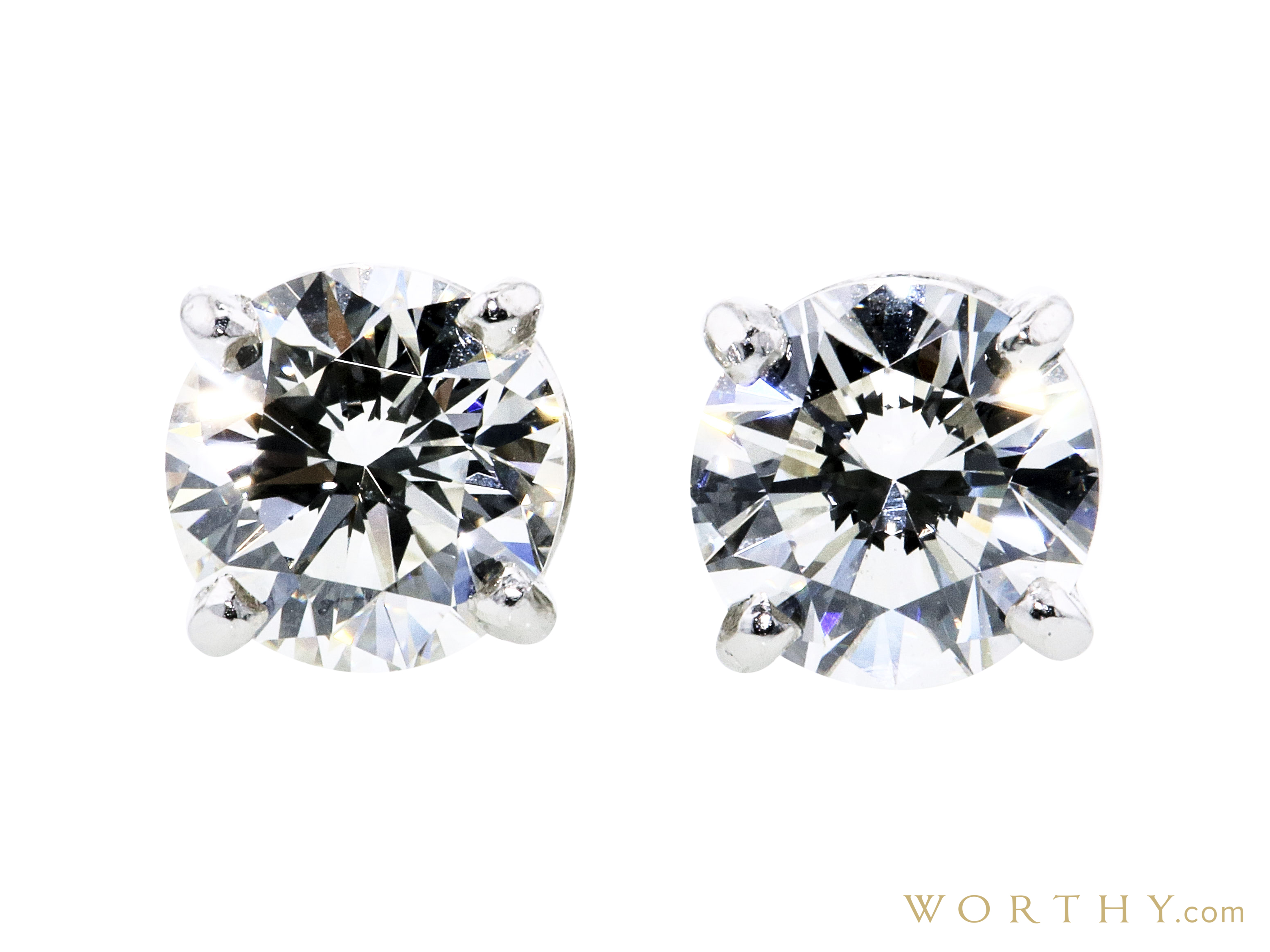 2.00 CTTW Stud Earring: GIA 1.00 ct. Round Cut | Sold For $3,763