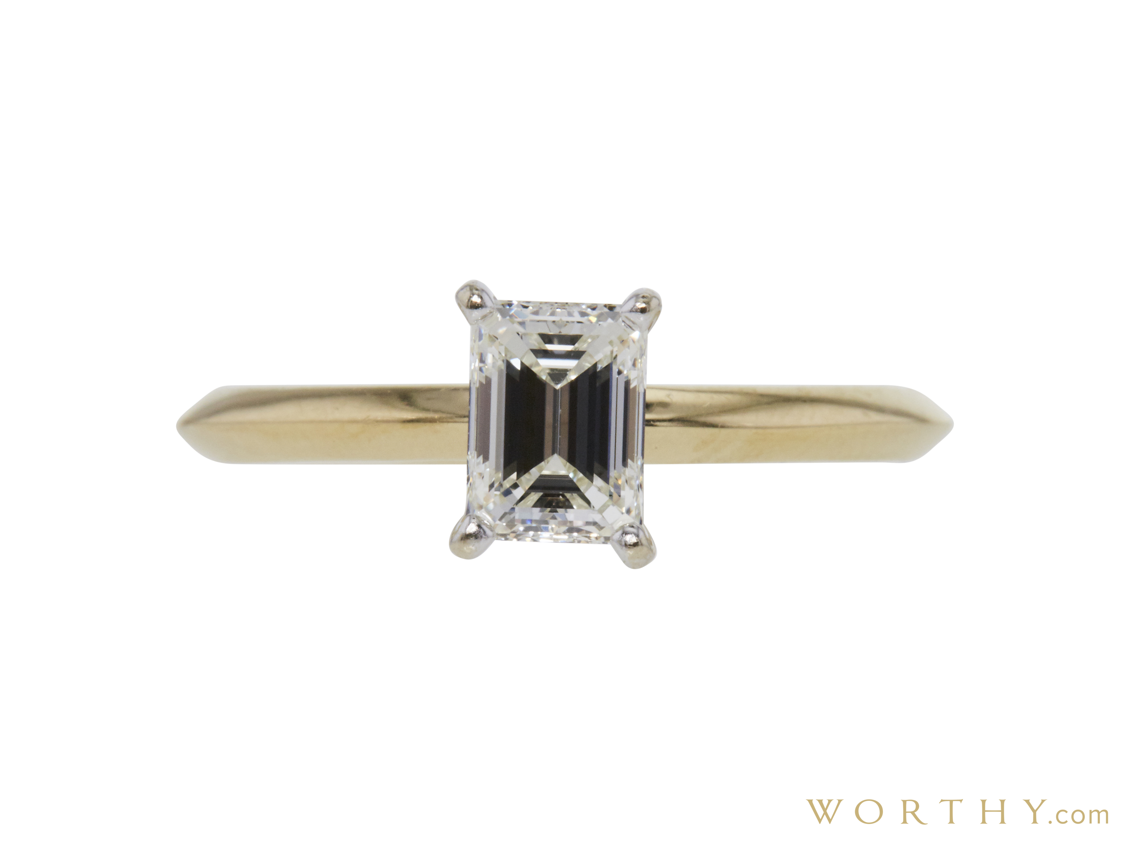 0.90 ct. Emerald Cut Solitaire Ring | Sold For $1,267 | Worthy