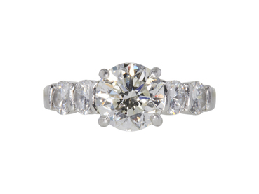 GIA 1.70 CT Round Cut Solitaire Ring, J, SI2 GIA 1.70 CT Round Cut Solitaire Ring, J, SI2
