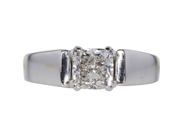 GIA 1.5 CT Cushion Modified Cut Solitaire Ring, G, SI2 GIA 1.5 CT Cushion Modified Cut Solitaire Ring, G, SI2