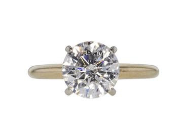 GIA 2.13 CT Round Cut Solitaire Ring, G, I1 GIA 2.13 CT Round Cut Solitaire Ring, G, I1