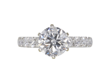 GIA 2.02 CT Round Cut Solitaire Ring, H, SI2 GIA 2.02 CT Round Cut Solitaire Ring, H, SI2