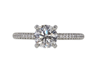 GIA 1.29 CT Round Cut Solitaire Ring, H, IF GIA 1.29 CT Round Cut Solitaire Ring, H, IF