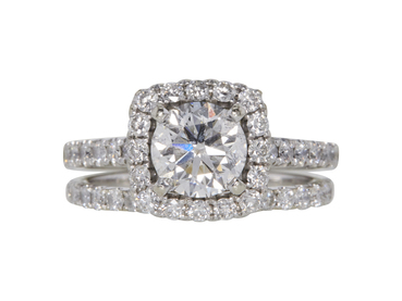 GIA 1.01 CT Round Cut Bridal Set Ring, E, SI2 GIA 1.01 CT Round Cut Bridal Set Ring, E, SI2