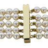 Japanese Akoya Creamy Pink Cultured Pearl 5 Row Necklace with 18K Yellow Gold Clasp #4