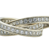 Cartier 18k White Gold Classic Diamond Trinity Band Rolling Ring #1