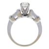 1.05 ct. Round Cut Bridal Set Ring, K, SI2 #4