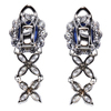 6.35 CTTW Sapphire and Diamond Drop Earrings #2
