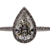 Lab Grown Diamond, 1.91 ct. Pear Cut Halo Ring, G, VS2 #1