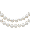 Akoya Cultured Pearl and Diamond 2 Strand Necklace and Stud Earring Set #4