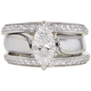 1.03 ct. Marquise Cut Bridal Set Ring, H, I1 #2