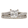 0.82 ct. Princess Cut Bridal Set Ring, E-F, VS1 #1