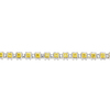 8.48 - 10.05 CTTW Radiant Cut Fancy Yellow & White Diamond Tennis Bracelet 18K Two-Tone Gold #1