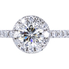 0.98 ct. Round Cut Halo Ring, I, SI2 #3