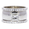 1.0 ct. Princess Cut Bridal Set Ring, H-I, SI1 #1