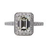 1.74 ct. Emerald Cut Bridal Set Ring, K, VS2 #4