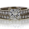 1.34 ct. Princess Cut Bridal Set Ring #1