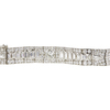 Antique Platinum 10 ct Diamond Link Bracelet Engraved Cartier Made In France #2
