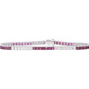 Ruby & Diamond, Square Step Cut Platinum Tennis Bracelet, G-H, VS1-VS2, stamped Tiffany & Co. #1