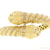 Diamond & Ruby Gold Lion Bangle Bracelet in 18K #1