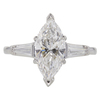 2.02 ct. Marquise Cut 3 Stone Ring, H, I1 #3