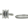 1.14 ct. Emerald Cut Bridal Set Ring, F, VS2 #3