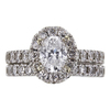 0.7 ct. Oval Cut Bridal Set Ring, E, SI1 #3