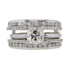 1.00 ct. Cushion Cut Bridal Set Ring, H, SI2 #3