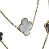Magic Alhambra Long Necklace, 16 Motifs 18K Yellow Gold, Mother-Of-Pearl, Onyx #4
