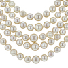 Japanese Akoya Creamy Pink Cultured Pearl 5 Row Necklace with 18K Yellow Gold Clasp #3