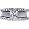 1.11 ct. Princess Cut Bridal Set Ring, H-I, I1 #1