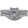 1.03 ct. Asscher Cut Bridal Set Ring, E, VS1 #1