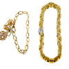 One Roberto Coin 18K Gold and Diamond Appassionata One-Row Woven Bracelet & One 18K Dangle Charm Bracelet with Diamond Accents #2