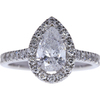 1.01 ct. Pear Cut Halo Ring, D, I1 #3