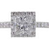 2.02 ct. Princess Cut Halo Ring, G, SI1 #3