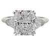 3.58 ct. Radiant Cut 3 Stone Harry Winston Ring, E, VS1 #1