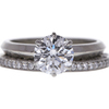 1.04 ct. solitaire ring with Tacori 1/2 eternity ring #3