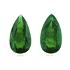 Green Emerald Pear Shaped Earrings #1