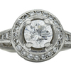 1.15 ct. Round Cut Halo Ring, G, SI1 (Milky) #3
