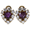 18K Yellow Gold Natural Ruby (2.1Cttw.) And Diamond (3.19Cttw.,I-J, VS1-VS2) Earrings. #1