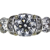 0.97 ct. Round Cut 3 Stone Ring, I, SI2 #4