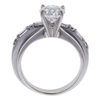 1.01 ct. Round Cut Bridal Set Ring, D, I1 #4