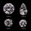 Lot of Four Diamonds, 3.32CT RND, 2.0CT Pear, 1.49CT Old Mine, & 1.02CT RND #1