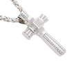 14K White Gold Diamond Cross Pendant and Chain #2