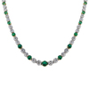 Tiffany & Co. 18k and Platinum Diamond and Emerald  Victoria Riviera Necklace. #1