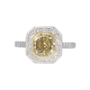 2.1 ct. Radiant Cut Halo Ring, Fancy, VS1 #3