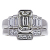 1.62 ct. Emerald Cut Bridal Set Ring, K, SI1 #3